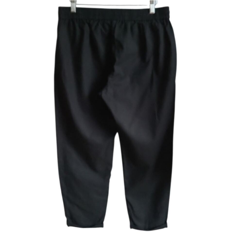 J.Crew Factory Linen Cotton Straight Leg Pull On Pants Black 8 Business Casual - Picture 2 of 9